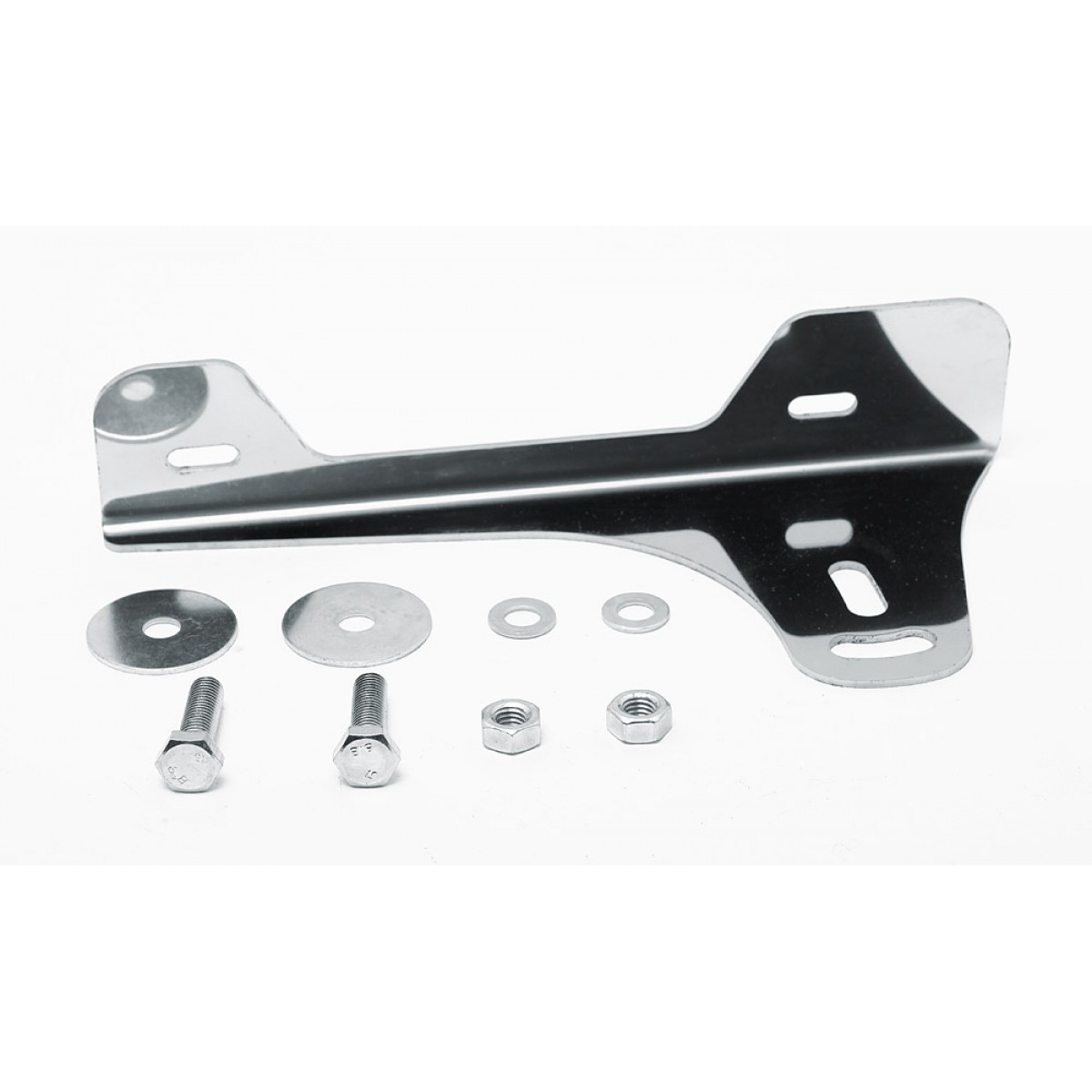 Offset License Plate Bracket, Stainless, Polished
